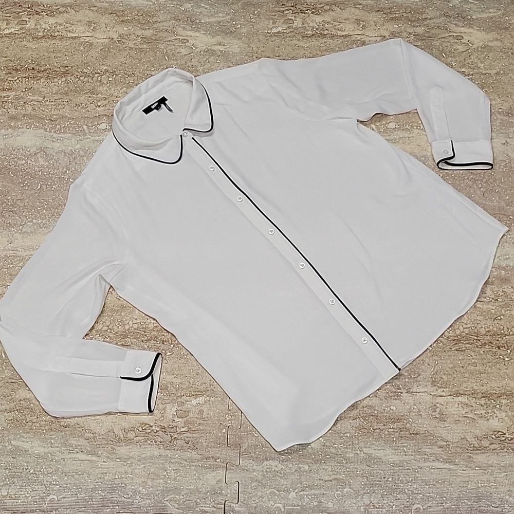 DKNY WOMENS LONG OUT BLOUSE SIZE 2XL